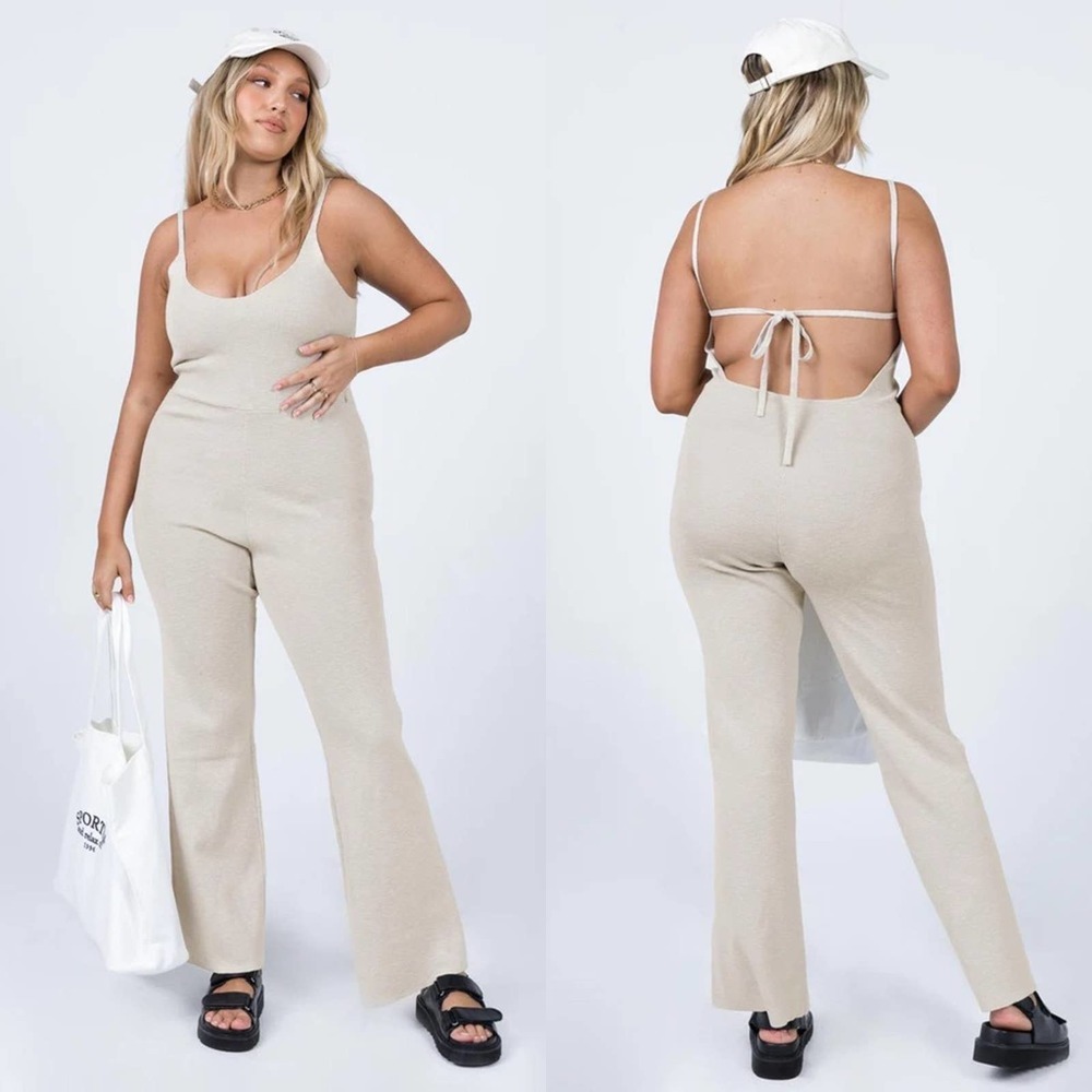 Princess Polly Julia Jumpsuit in Cream NWT